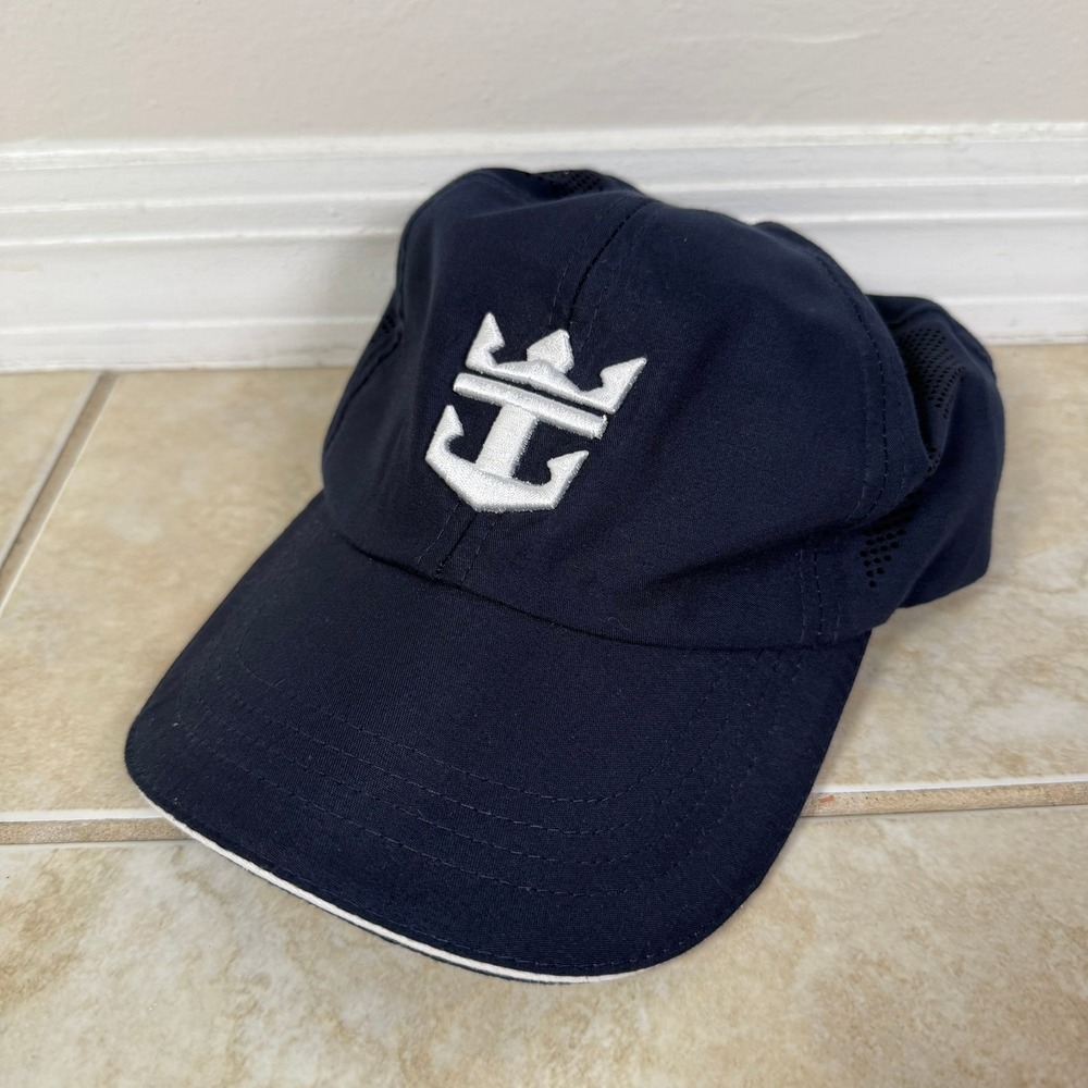 Royal Caribbean Baseball Cap Unisex One Size Navy Blue Embroidered Logo Hat